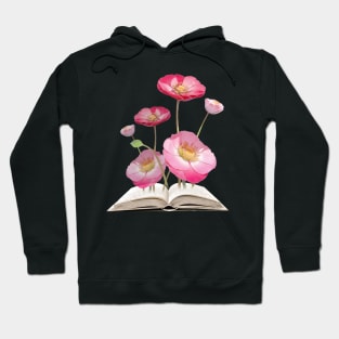 Book Of Flower, Flower Book, Flower And Book Hoodie